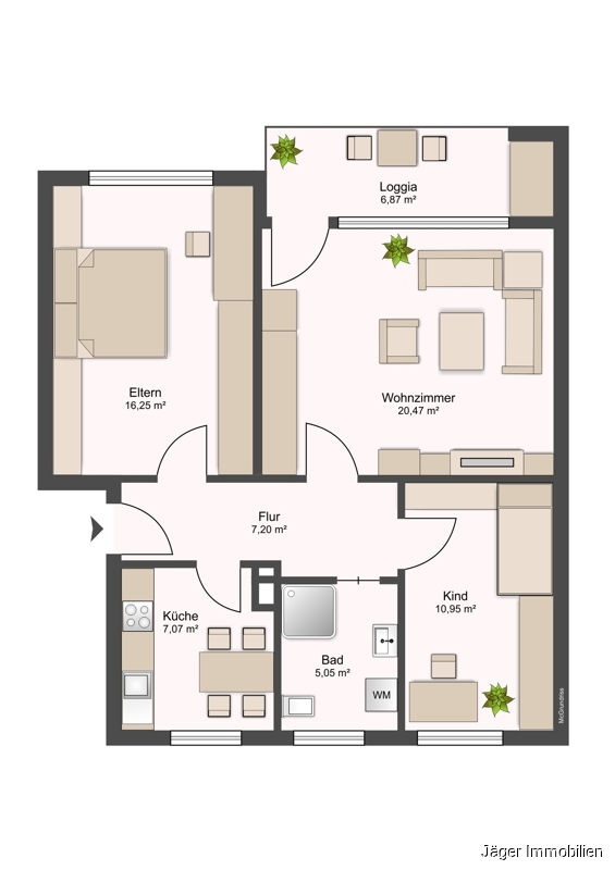 schöne 3-Zi. mit EBK und Balkon - Photo 4